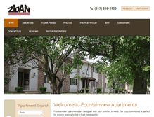 Tablet Screenshot of fountainview-apartments.com